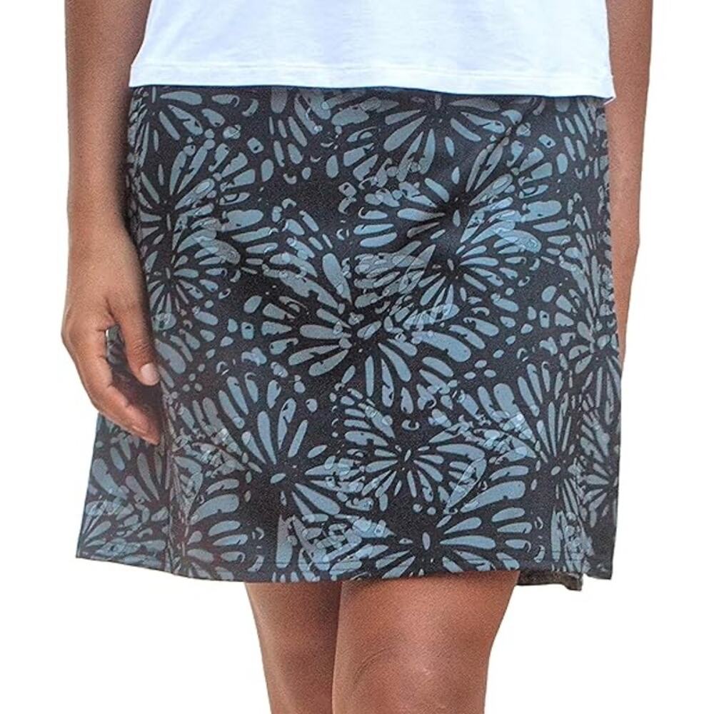 NWT RipSkirt Hawaii Gray Charcoal Shibori Butterfly Cover-Up Wrap Skirt Size XL